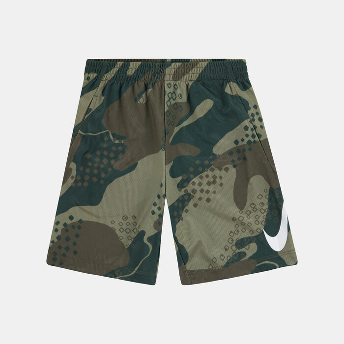 Nike Kids' Dri-FIT Club Camo Shorts Green image number 0