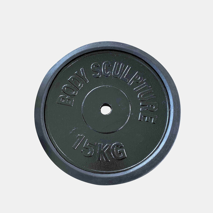 Body Sculpture Body Sculpture Rubber Weight Plate (15kg) Black image number 0