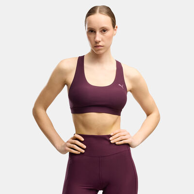 PUMA Women's CLOUDSPUN Medium-Support Training Sports Bra Red