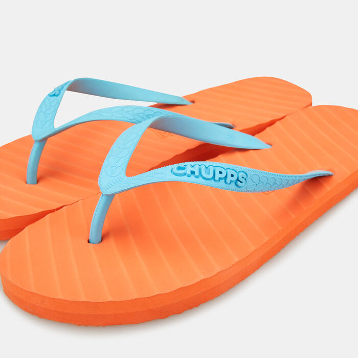 Chupps Men's Banana Leaf Flip Flops Orange image number 2