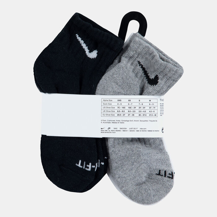 Nike Kids' Dri-FIT Performance Basics Ankle Socks (6 Pairs) Multi image number 3