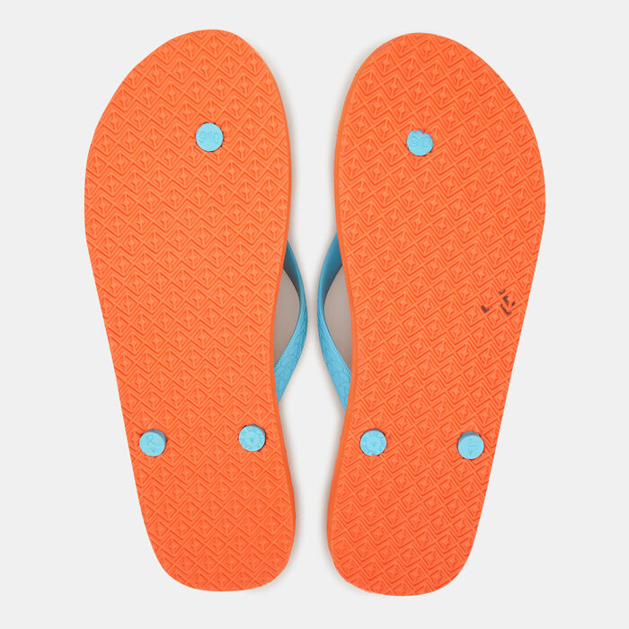 Chupps Men's Banana Leaf Flip Flops Orange image number 1