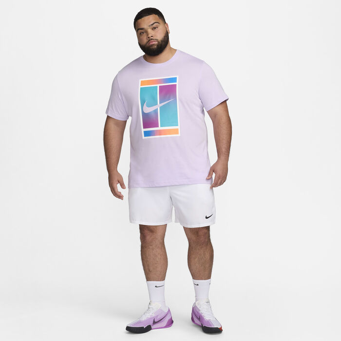 Nike Men's Court Dri-FIT Tennis T-Shirt Pink image number 8