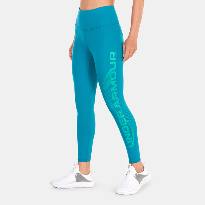 Under Armour Women's UA Motion Branded Training Ankle Leggings Green image number 0