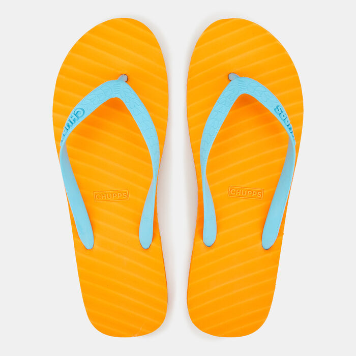 Chupps Men's Banana Leaf Flip Flops Orange image number 0