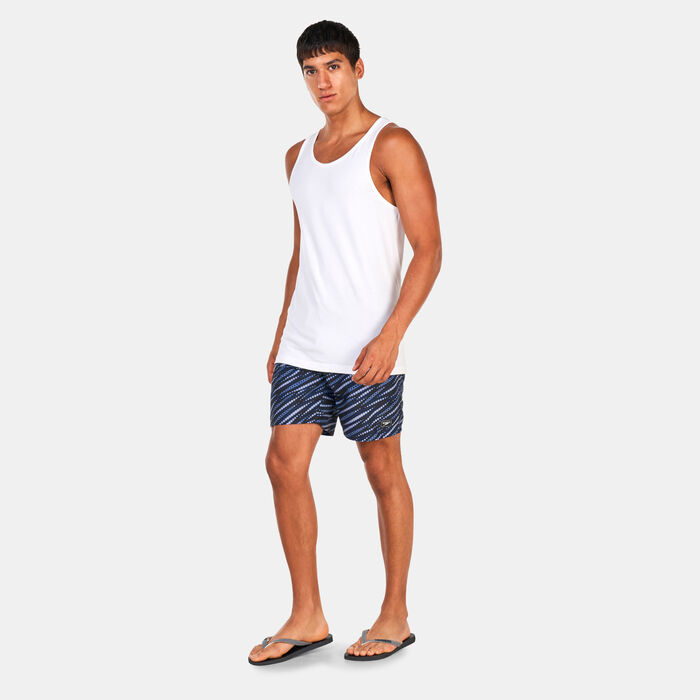 Speedo Men's Printed Leisure 18-Inches Swim Shorts Blue image number 2