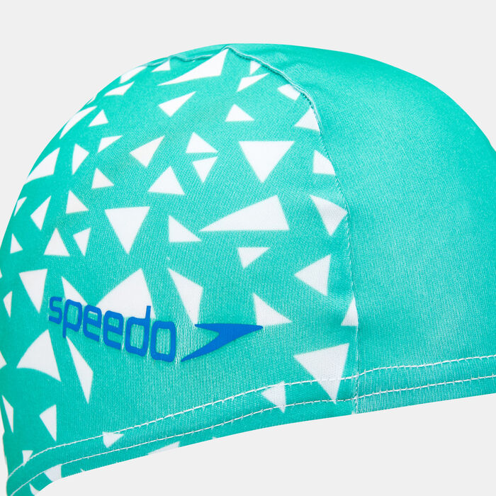Speedo Kids' Printed Polyester Swimming Cap Green image number 2