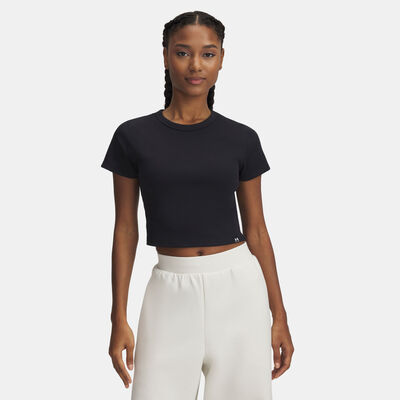 Under Armour Women's Rival Rib Baby T-Shirt Black