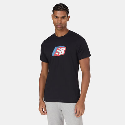 New Balance Men's Cubed Logo Graphic T-Shirt Black
