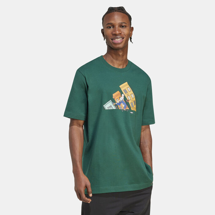 adidas Men's Doodle Hunt Graphic T-Shirt Green image number 2