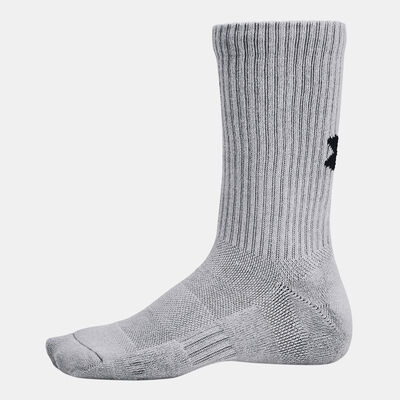 Under Armour Kids' Training Cotton Crew Socks (6 Pairs) Grey