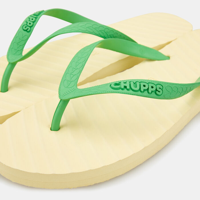 Chupps Men's Banana Leaf Flip Flops Green image number 2