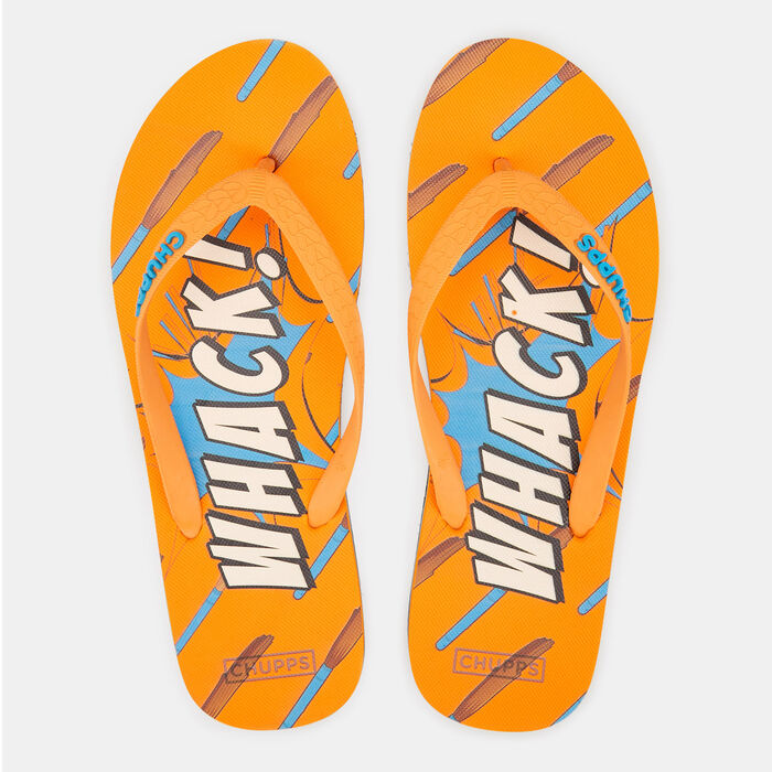 Chupps Men's Mummy Ka Pyaar Flip Flops Orange image number 0