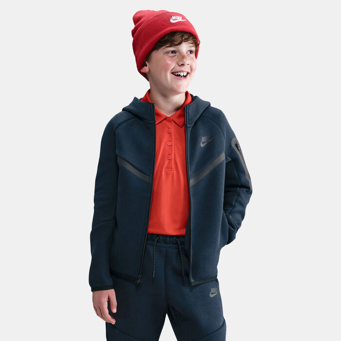 Nike Kids' Sportswear Tech Fleece Full-Zip Hoodie Blue image number 0
