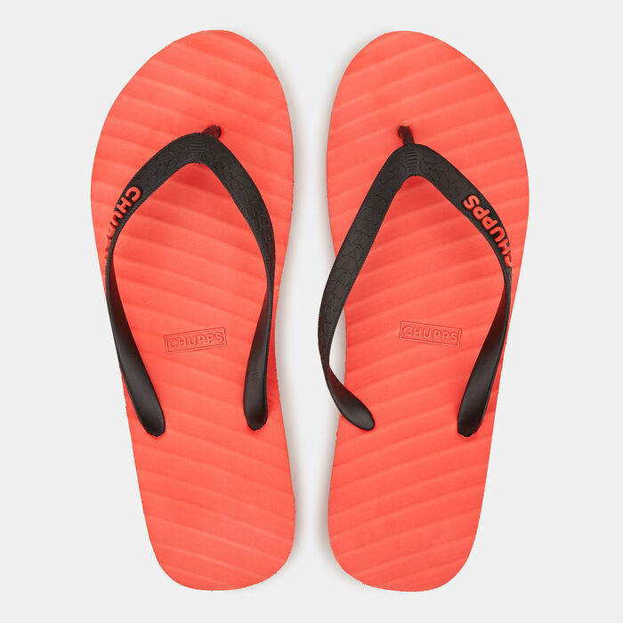 Chupps Men's Banana Leaf Flip Flops Red image number 0