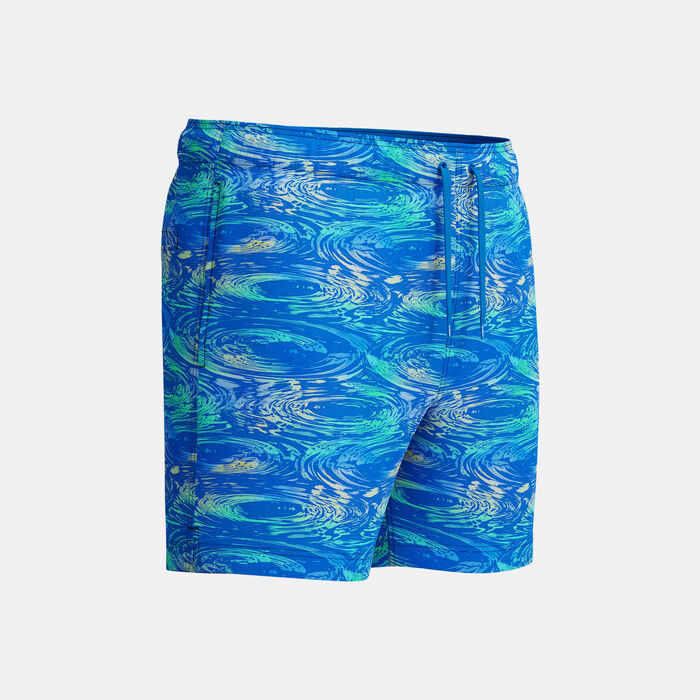 Speedo Men's Print Redondo Edge Volley Swimming Trunks Blue image number 2