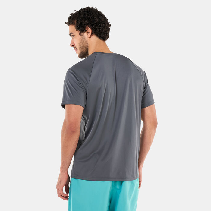 Nike Swim Men's Hydroguard Swimming Top Grey image number 1