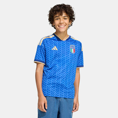 adidas Kids' Italy 2026 Home Replica Football Jersey Blue