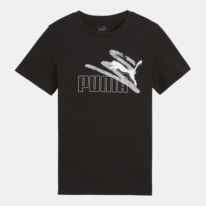 PUMA Kids' ESS+ Logo Lab Summer T-Shirt Black image number 0