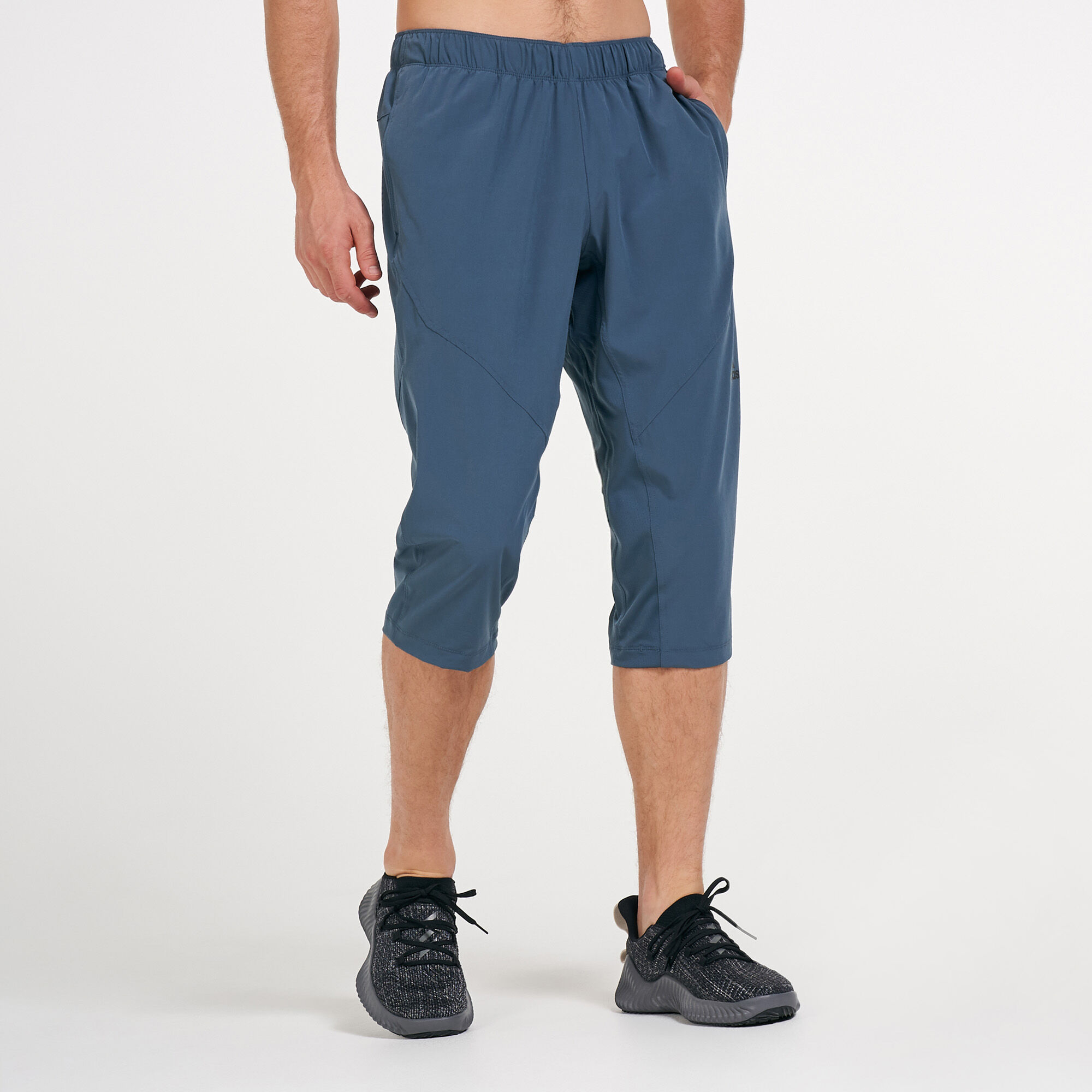 Men's Black 3/4 Length Casual Linen Blend Cargo Trousers – Threadbare