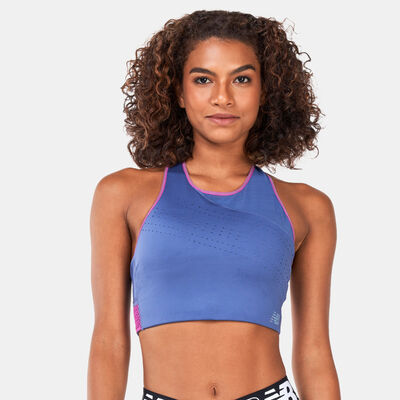 New Balance Women's Q SPEED Shape Shield Soprts Bra Blue