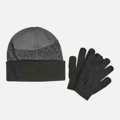 Under Armour Kids' UA Beanie And Gloves Training Set Black
