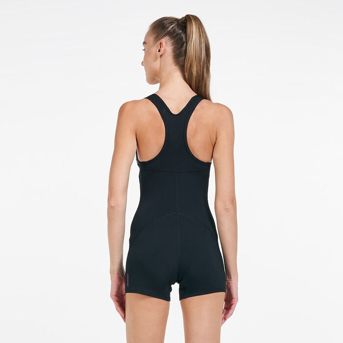 Speedo Women's Placement Bust Support Racerback Leg Suit Swimsuit/Swimming  Costume (Black/Nordic Teal, UK 14): Buy Online at Best Price in UAE 
