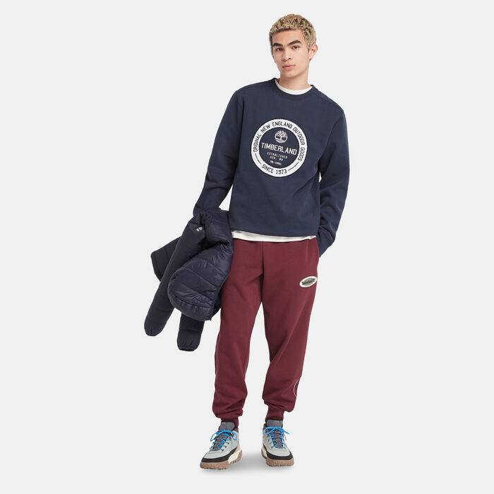 Timberland Men's Elevated Brand Carrier Crew Sweatshirt Blue image number 2
