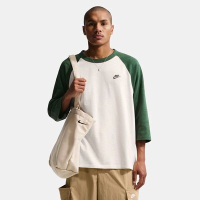 Nike Men's Sportswear Club 3/4-Sleeve Raglan Top Green