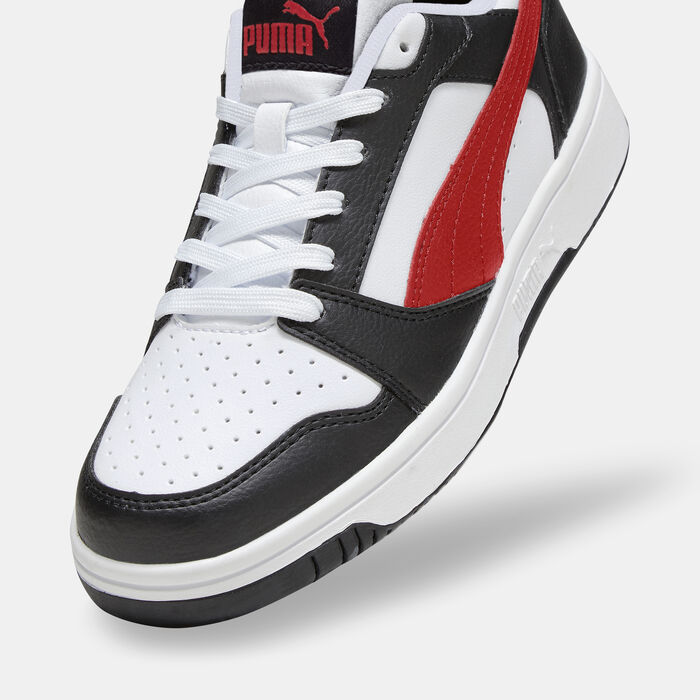 PUMA Kids' Rebound V6 Lo Shoes White image number 4