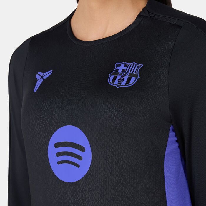 Nike Women's FC Barcelona x Kobe Strike Away Pre-Match Football Top Grey image number 6