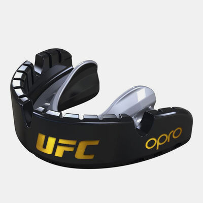 OPRO Self-Fit UFC Gold-Level MMA Mouth Guard For Braces Black
