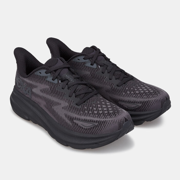 HOKA Men's Clifton 9 Running Shoe Black image number 2
