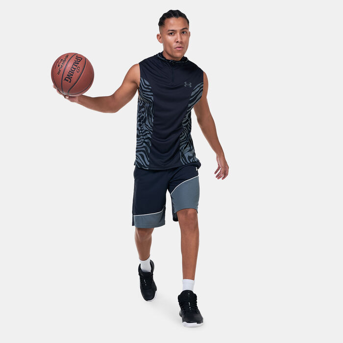 Under Armour Men's Baseline Sleeveless Hoodie Black image number 2