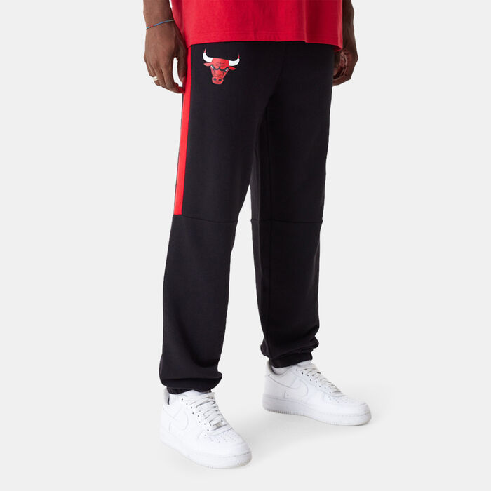 New Era Men's Chicago Bulls NBA Colour-Block Joggers Black image number 0
