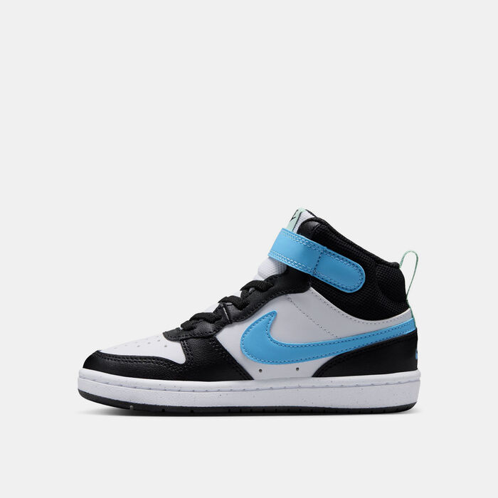 Nike Kids' Court Borough Mid 2 Shoe (Younger Kids) White image number 2