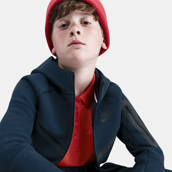 Nike Kids' Sportswear Tech Fleece Full-Zip Hoodie Blue image number 5