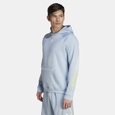 adidas Men's Train Icons 3-Stripes Training Hoodie Blue