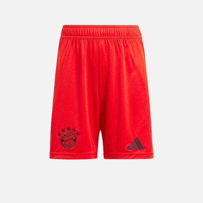 adidas Kids' FC Bayern Home Football Shorts - 2024/25 Red image number 0