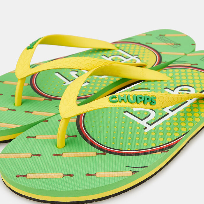 Chupps Men's Mummy Ka Pyaar Flip Flops Green image number 2
