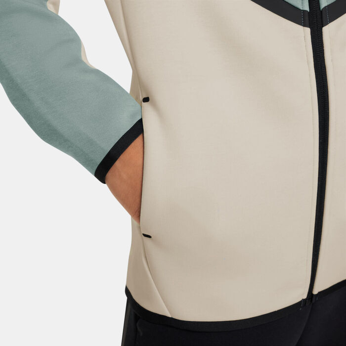 Nike Kids' Sportswear Tech Fleece Full-Zip Hoodie Green image number 2