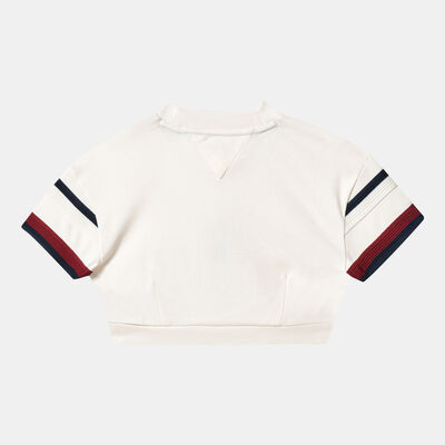 Tommy Hilfiger Kids' Global Striped Crop Top White
