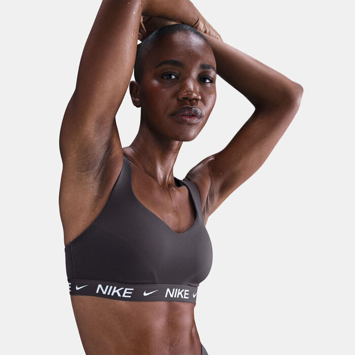 Nike Women's Indy Medium-Support Padded Sports Bra Grey image number 3