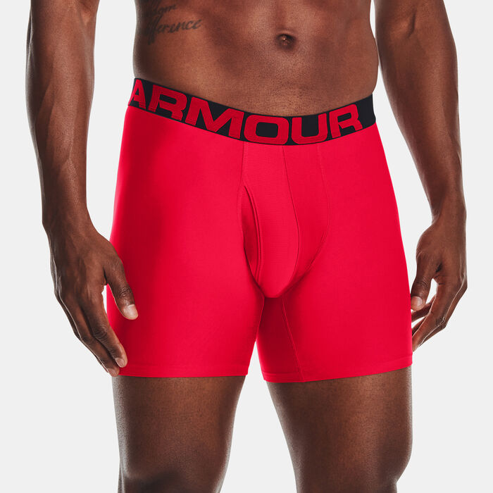 Under Armour Men's Tech&trade; 6-Inch Boxerjock&reg; Boxers (2 Pack) Red image number 0