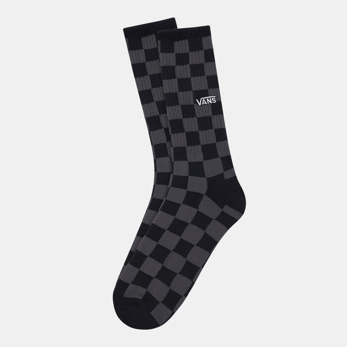 Vans Men's Checkerboard Crew Socks Black image number 0