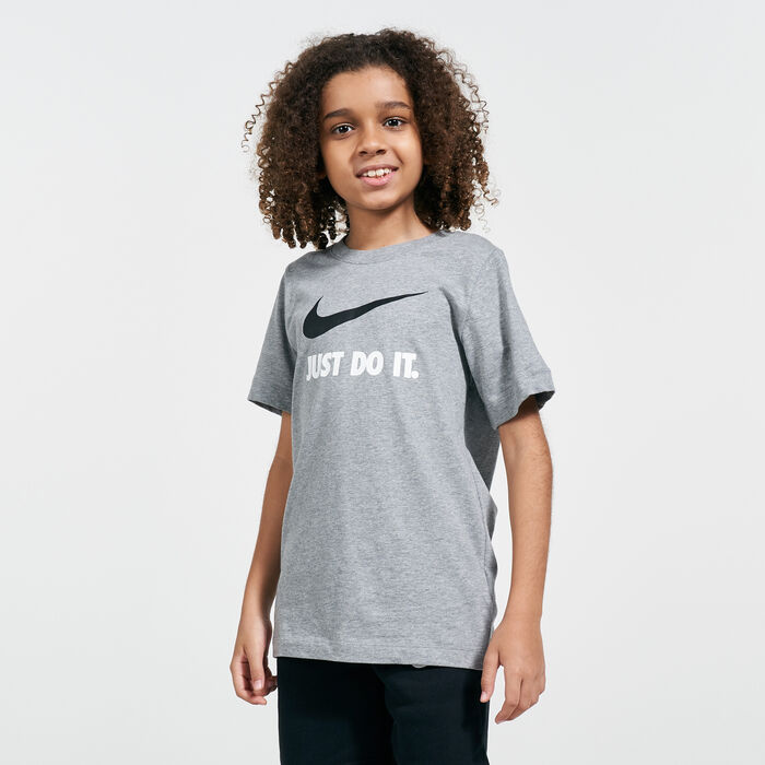 Nike Kids' Sportswear Just Do It T-Shirt (Older Kids) Grey image number 0