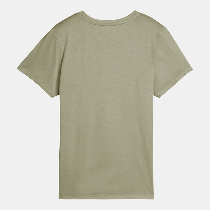 PUMA Women's Train All Day Heather Logo Training T-Shirt Green image number 1