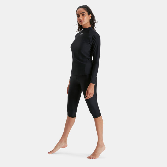 Speedo Women's Long Sleeve Rashguard Black image number 0