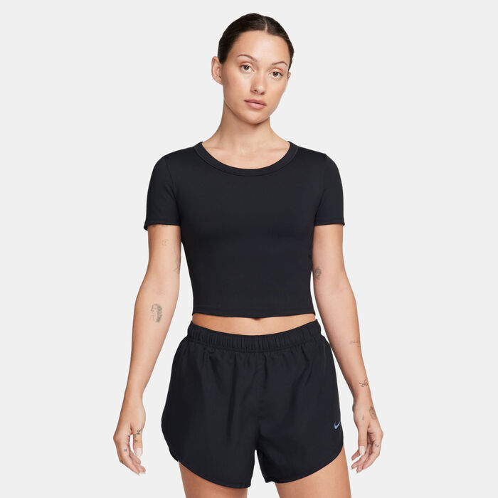Nike Women's One Dri-FIT Training Crop Top Black image number 0