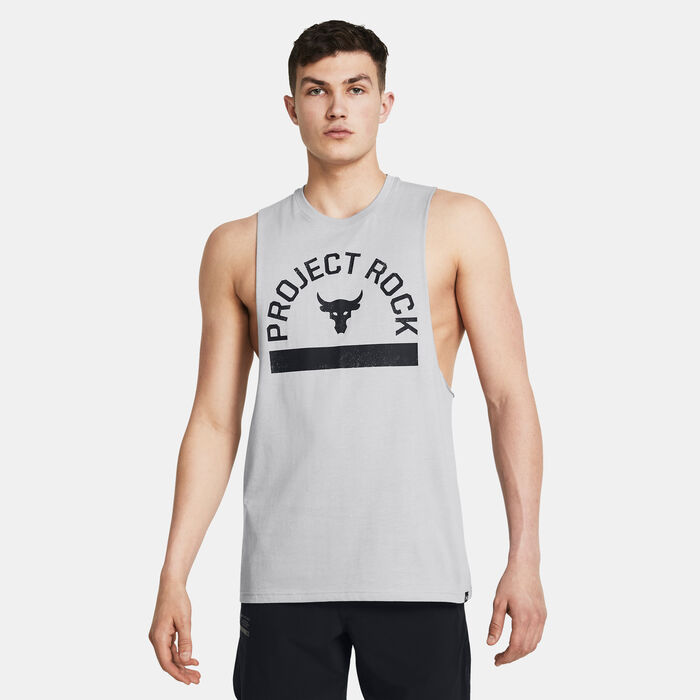 Under Armour Men's Project Rock Payoff Graphic Tank Top Grey image number 0